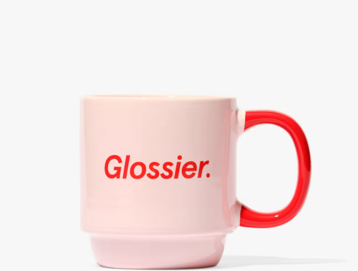 ✨ Glossier “Three-Eyed Smiley” Ceramic Mug