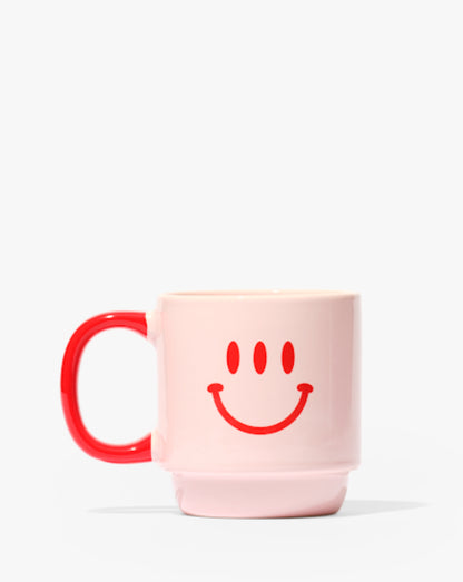 ✨ Glossier “Three-Eyed Smiley” Ceramic Mug