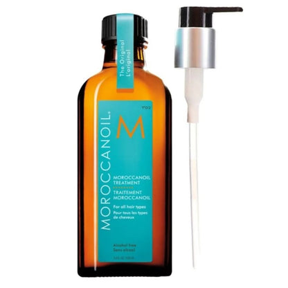 MOROCCANOIL Great Day Haircare Value Set Original Oil Treatment 100ml + Pump + Ceramic Thermo Paddle Brush + Gift Box