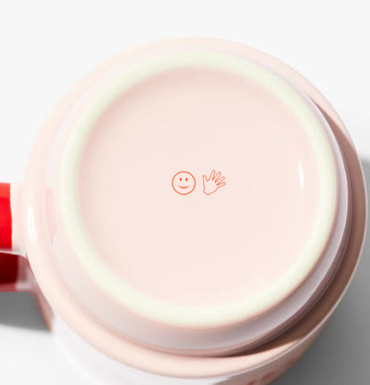 ✨ Glossier “Three-Eyed Smiley” Ceramic Mug
